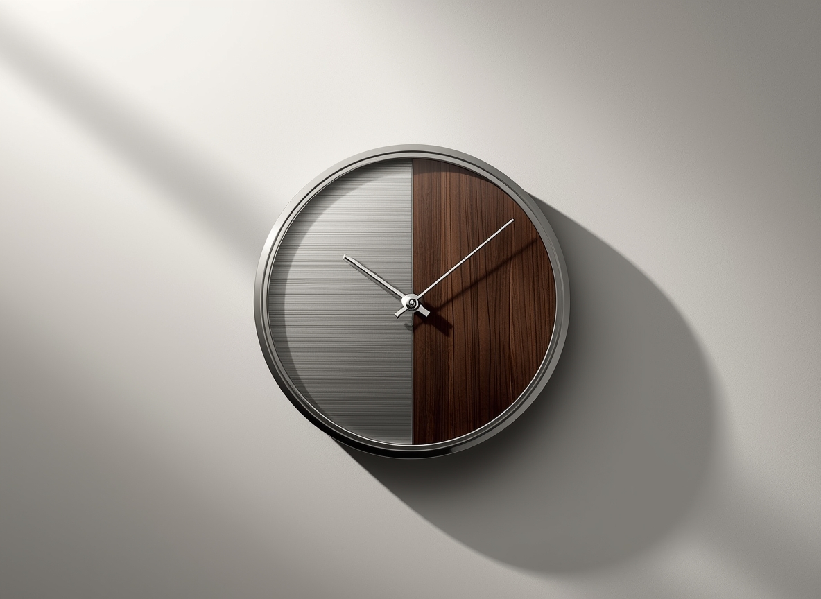 Premium materials used in minimalist clock construction