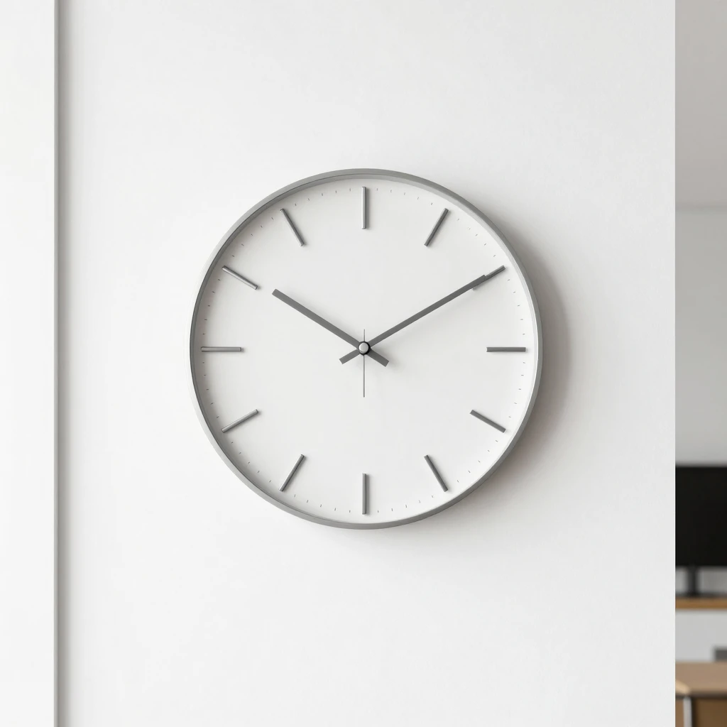 Axis clock styled in modern minimalist interior